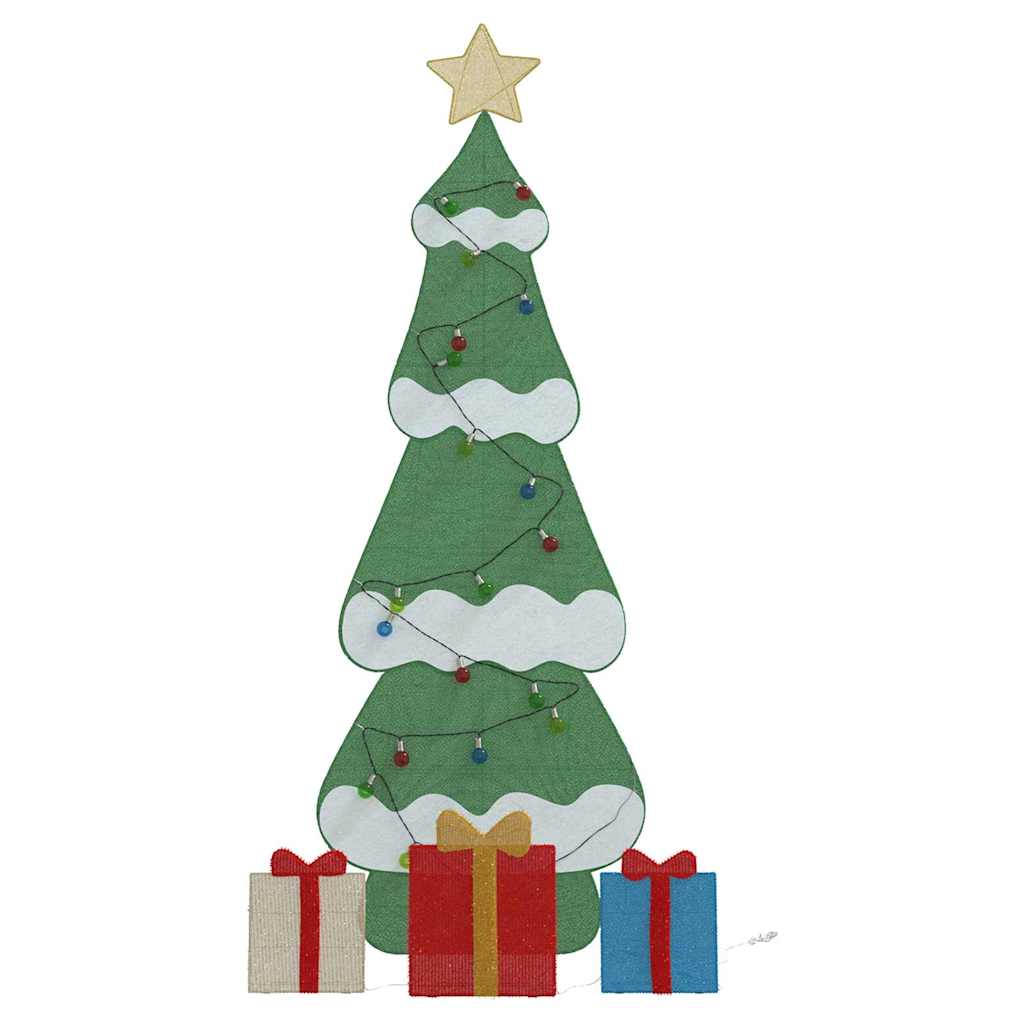 vidaXL Lighted Christmas Tree with 3 Gift Boxes 2D Warm White 180 cm