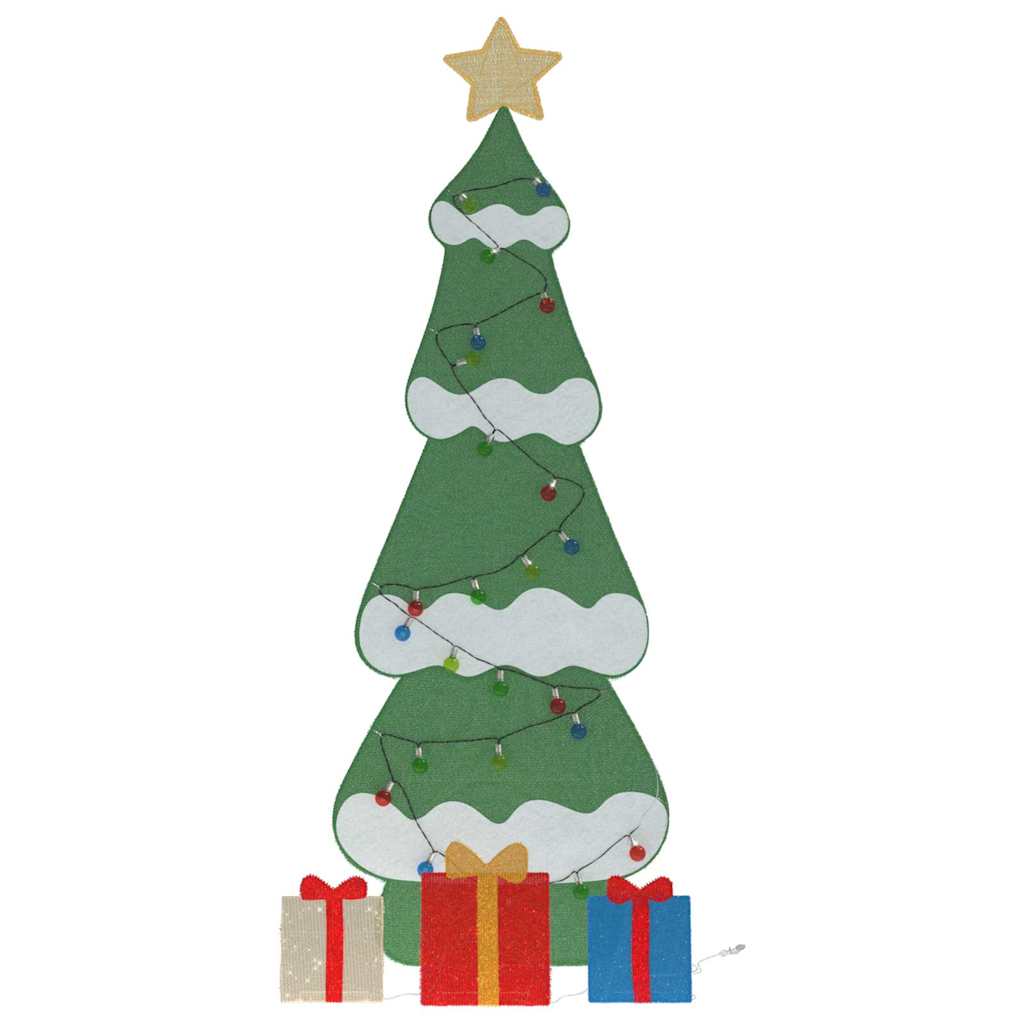 vidaXL Lighted Christmas Tree with 3 Gift Boxes 2D Warm White 210 cm