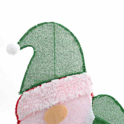 vidaXL Lighted Santa Claus Warm White 70 x 62 cm Tinsel Fabric