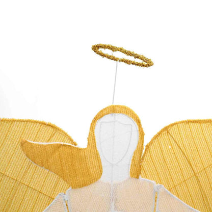 vidaXL Lighted Angle Warm White 116 x 29 x 158.5 cm Polyester