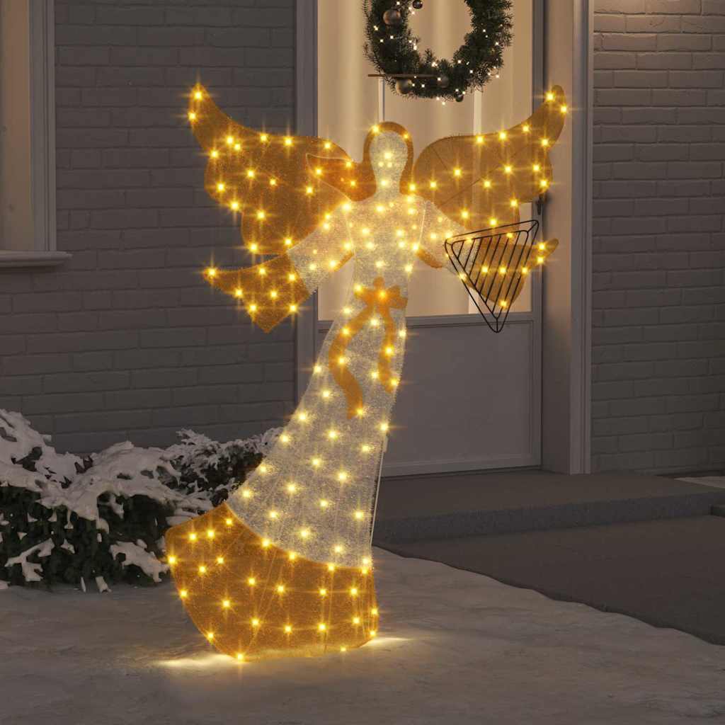 vidaXL Lighted Angle Warm White 116 x 29 x 158.5 cm Polyester