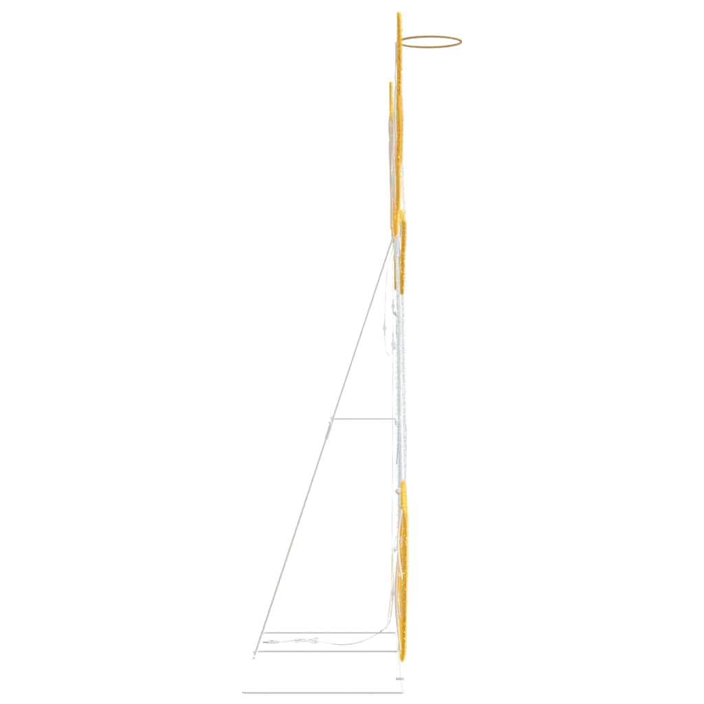 vidaXL Lighted Angle Warm White 116 x 29 x 158.5 cm Polyester