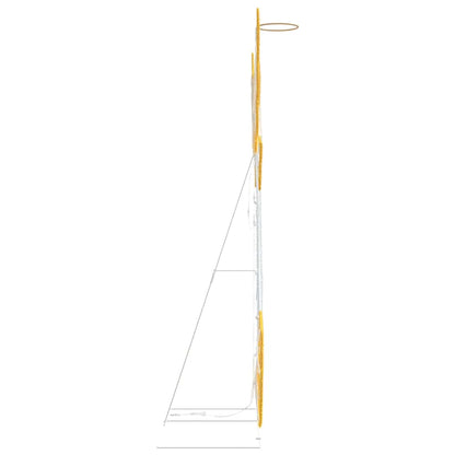 vidaXL Lighted Angle Warm White 116 x 29 x 158.5 cm Polyester