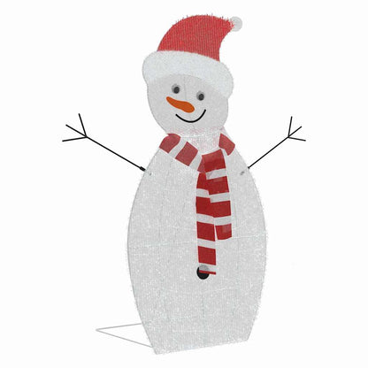 vidaXL Lighted Snowman Family 3 pcs Warm White Polyester