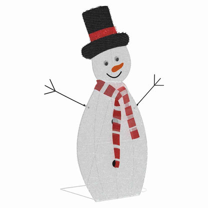 vidaXL Lighted Snowman Family 3 pcs Warm White Polyester