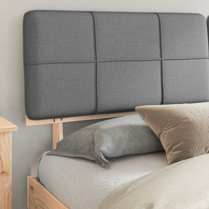 vidaXL Bed Frame with Upholstered Headboard Light Grey 180 x 200 cm
