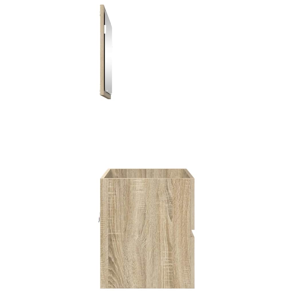 vidaXL Bathroom Furniture Set with Drawer Sonoma Oak Engineered Wood