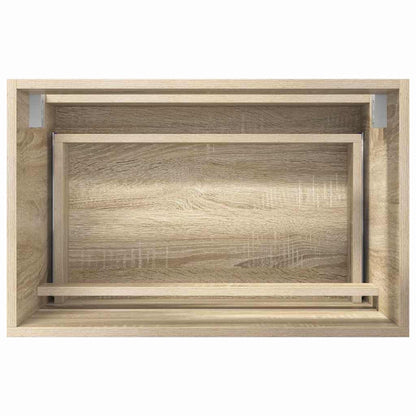 vidaXL Bathroom Furniture Set with Drawer Sonoma Oak Engineered Wood