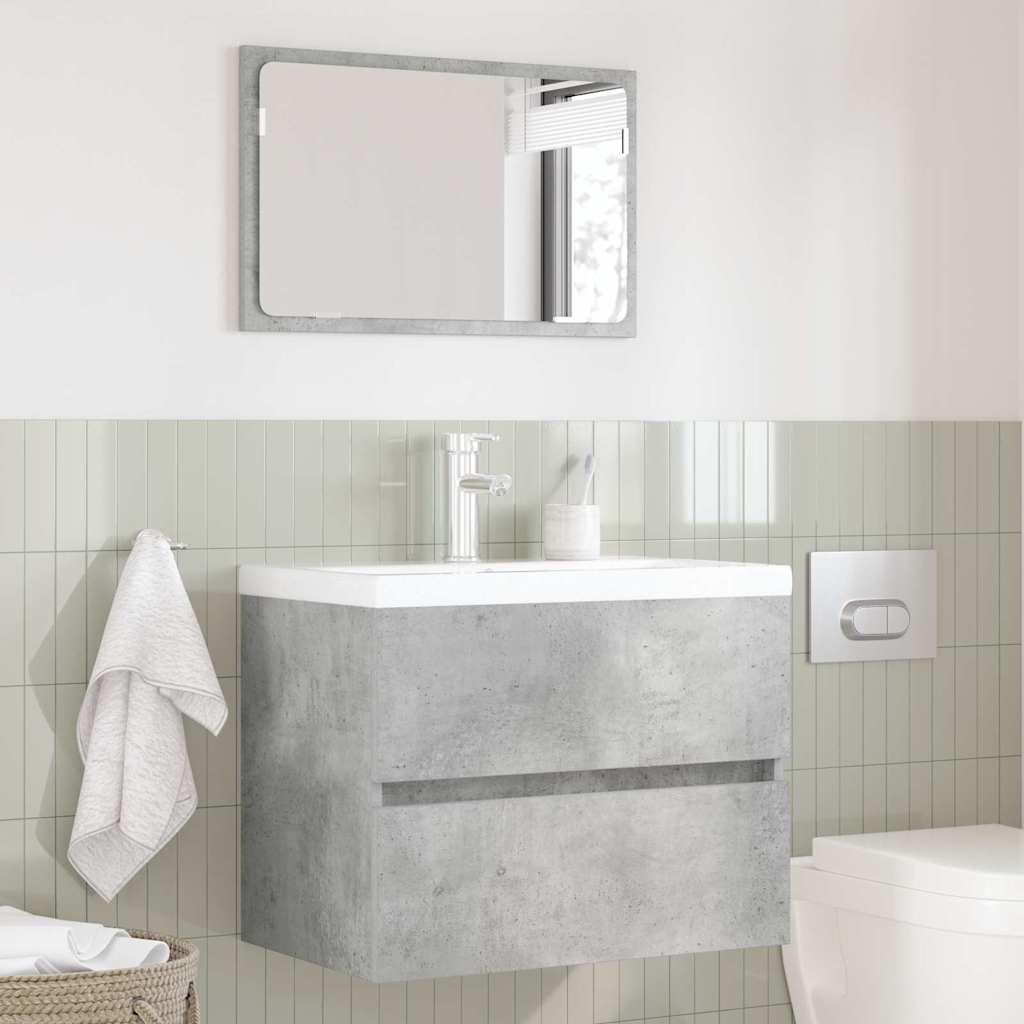 vidaXL Bathroom Furniture Set Concrete Grey 60 x 38.3 x 45 cm