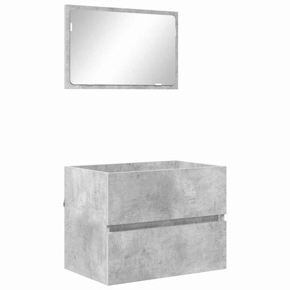vidaXL Bathroom Furniture Set Concrete Grey 60 x 38.3 x 45 cm