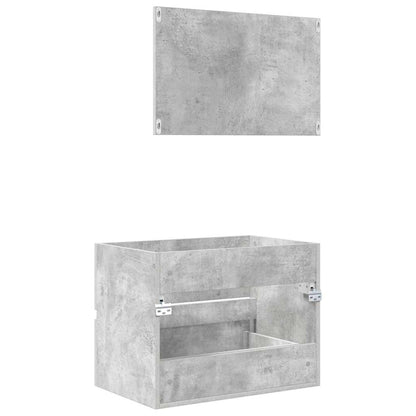 vidaXL Bathroom Furniture Set Concrete Grey 60 x 38.3 x 45 cm