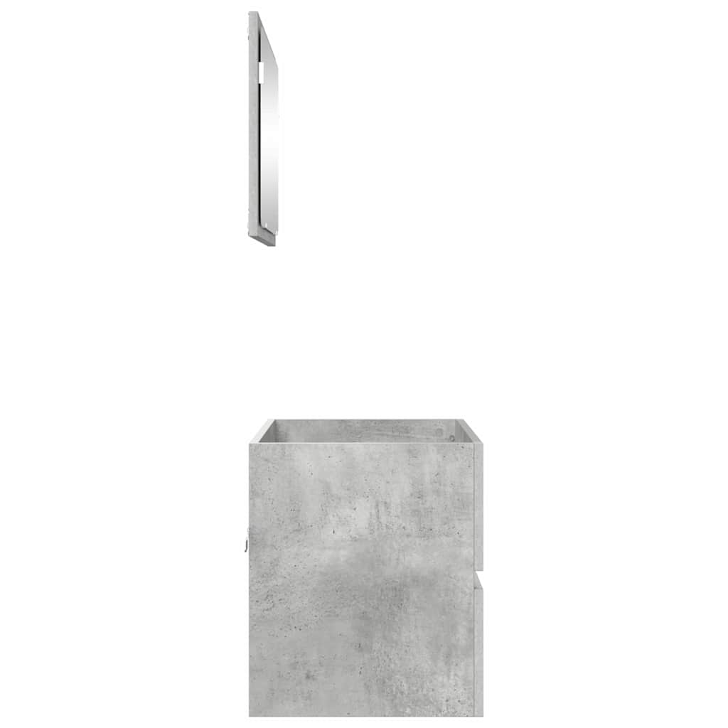 vidaXL Bathroom Furniture Set Concrete Grey 60 x 38.3 x 45 cm