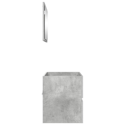 vidaXL Bathroom Furniture Set Concrete Grey 60 x 38.3 x 45 cm