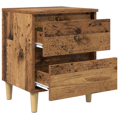 vidaXL Bed Cabinet Old Wood 40 x 35 x 50 cm Engineered Wood