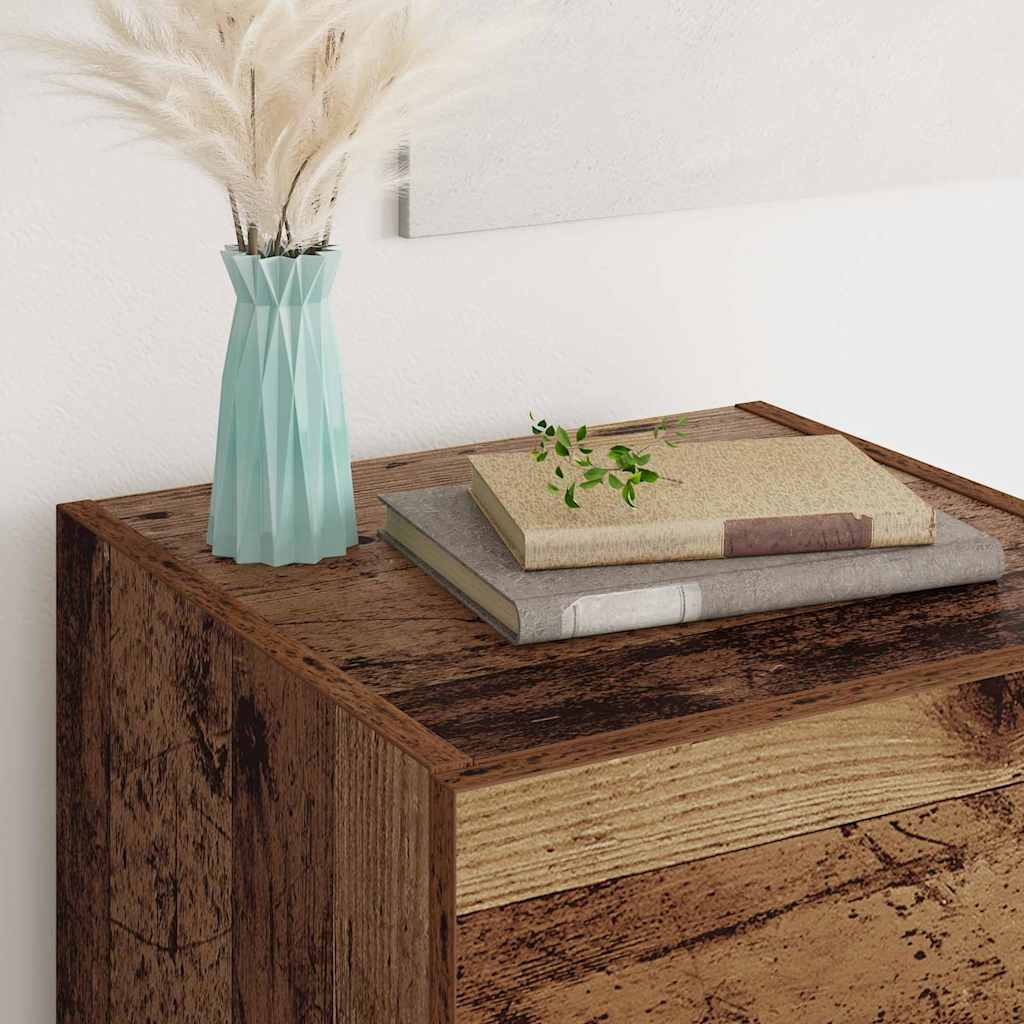 vidaXL Sideboard Old Wood 34.5 x 34 x 90 cm Engineered Wood