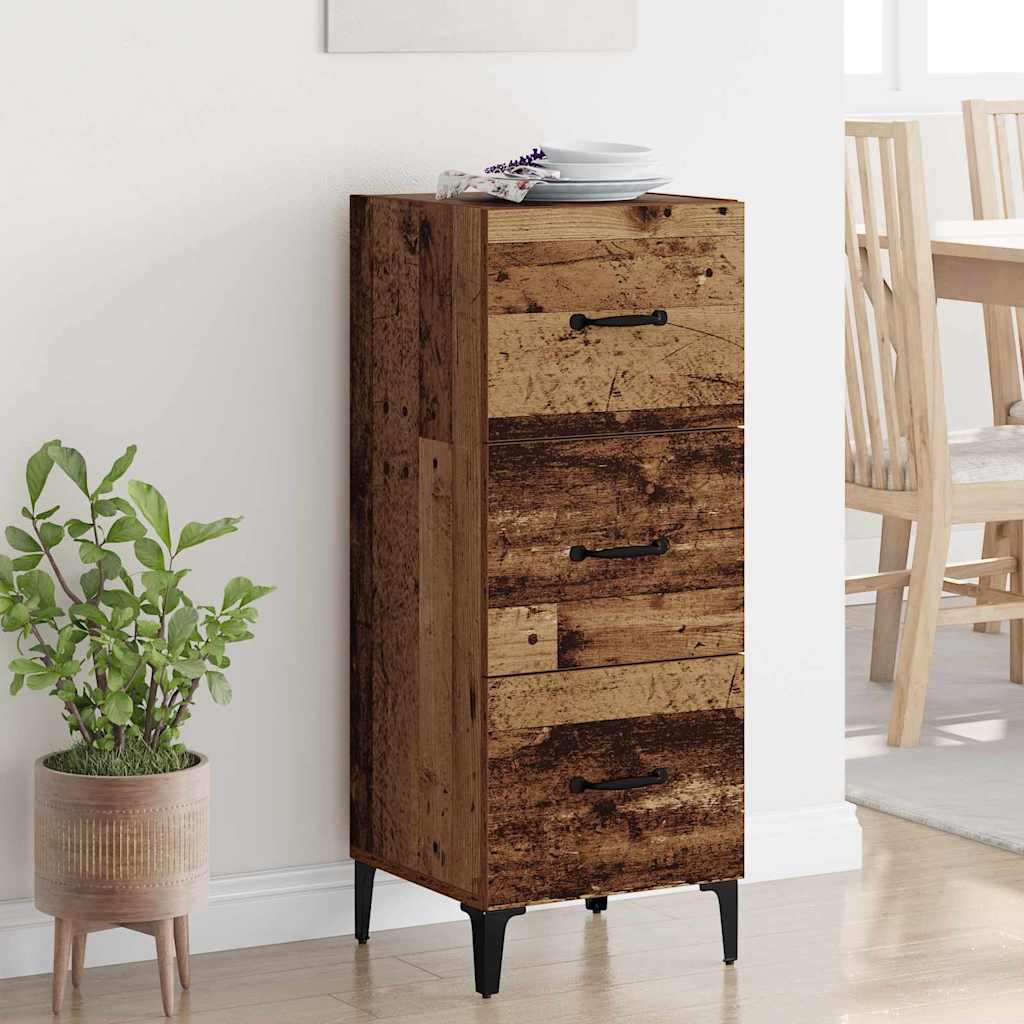 vidaXL Sideboard Old Wood 34.5 x 34 x 90 cm Engineered Wood