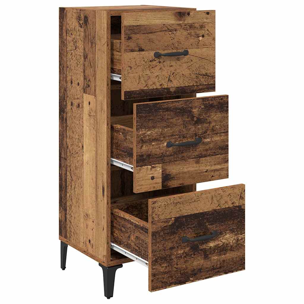 vidaXL Sideboard Old Wood 34.5 x 34 x 90 cm Engineered Wood