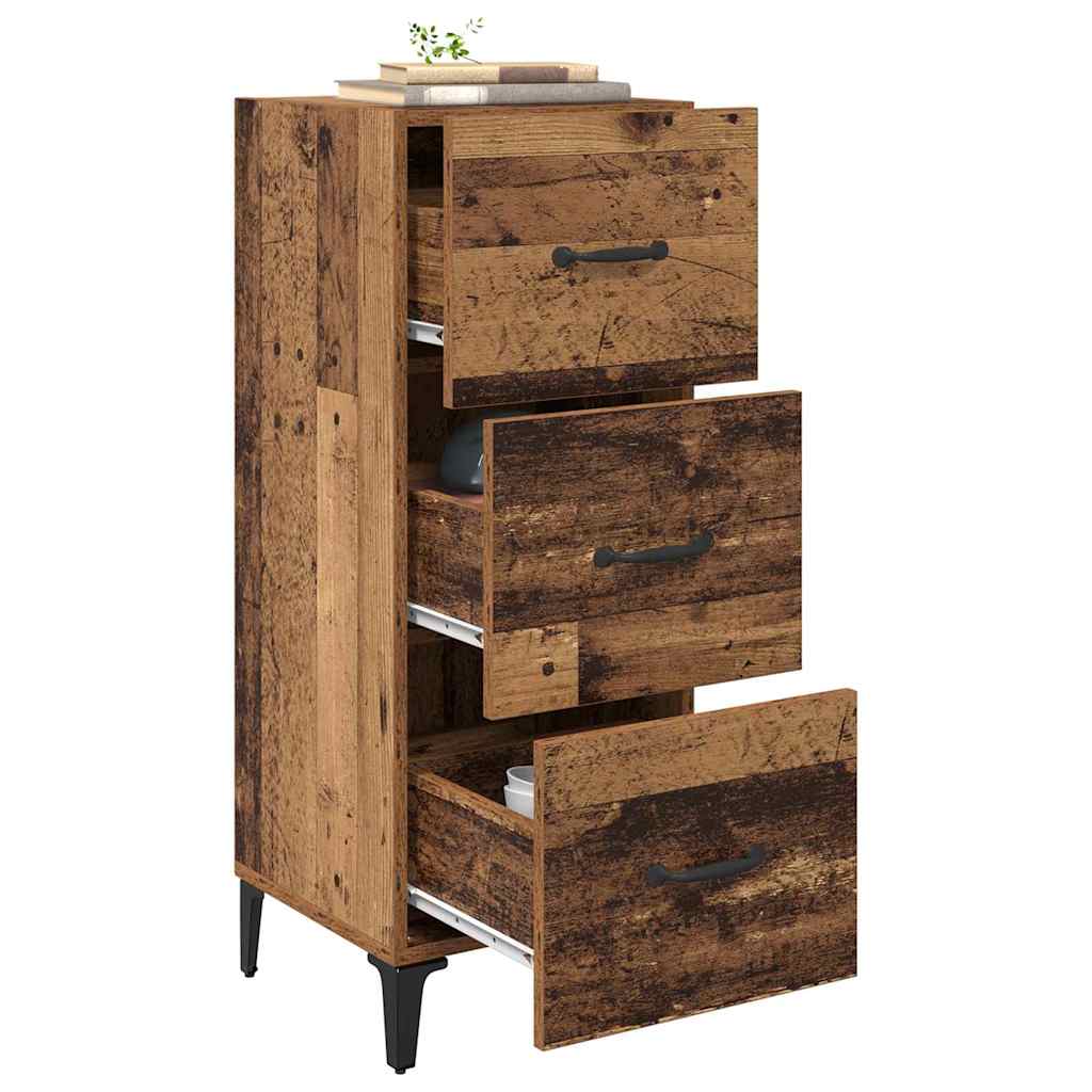 vidaXL Sideboard Old Wood 34.5 x 34 x 90 cm Engineered Wood
