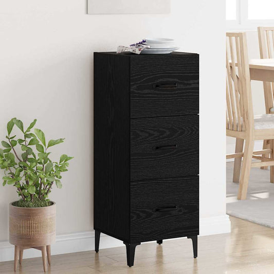 vidaXL Sideboard Black Oak 34.5 x 34 x 90 cm Engineered Wood