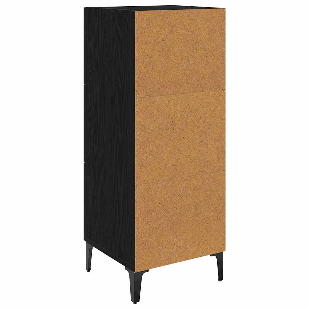 vidaXL Sideboard Black Oak 34.5 x 34 x 90 cm Engineered Wood