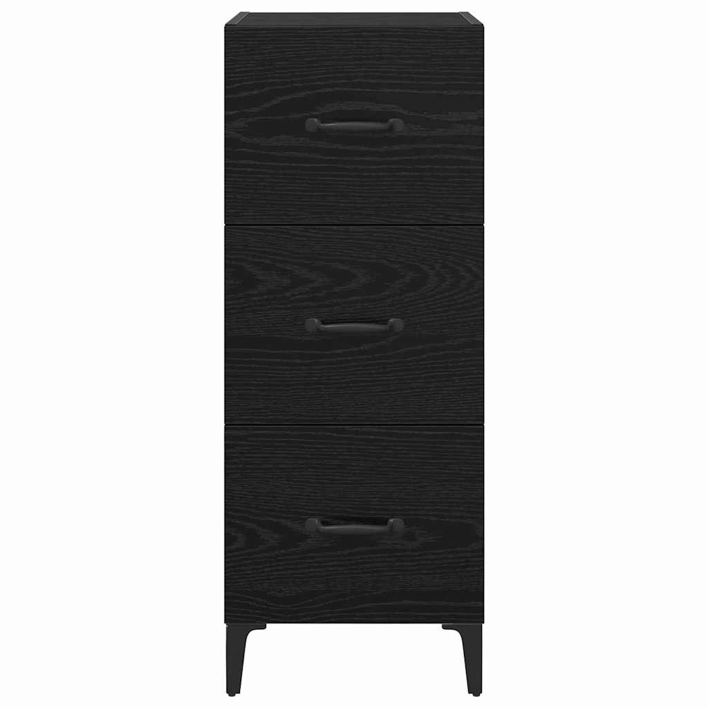 vidaXL Sideboard Black Oak 34.5 x 34 x 90 cm Engineered Wood