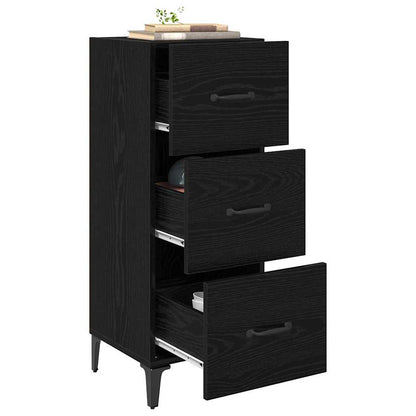 vidaXL Sideboard Black Oak 34.5 x 34 x 90 cm Engineered Wood