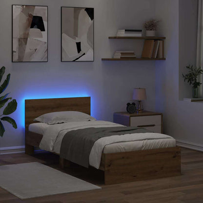 vidaXL Bed Frame Artisan Oak 100 x 200 cm Engineered Wood