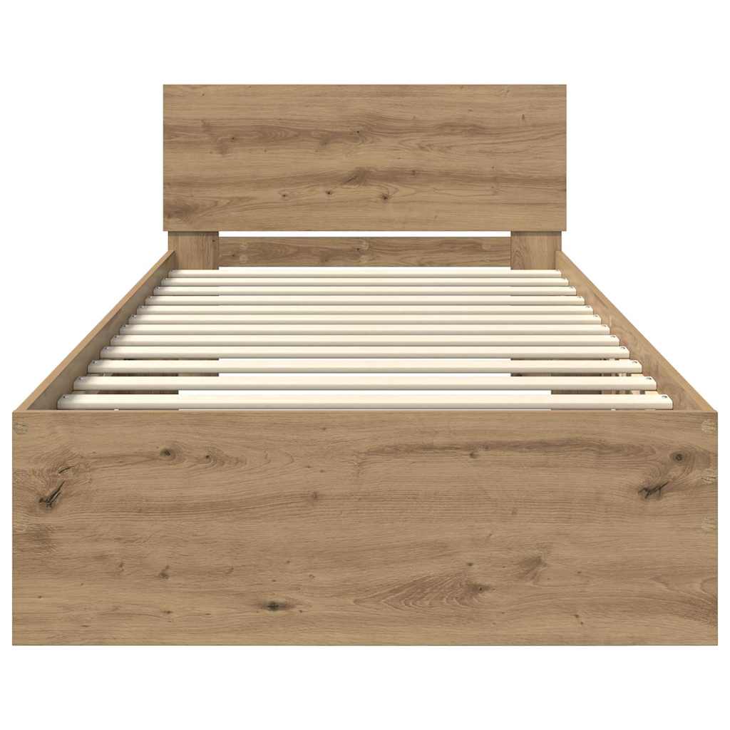 vidaXL Bed Frame Artisan Oak 100 x 200 cm Engineered Wood