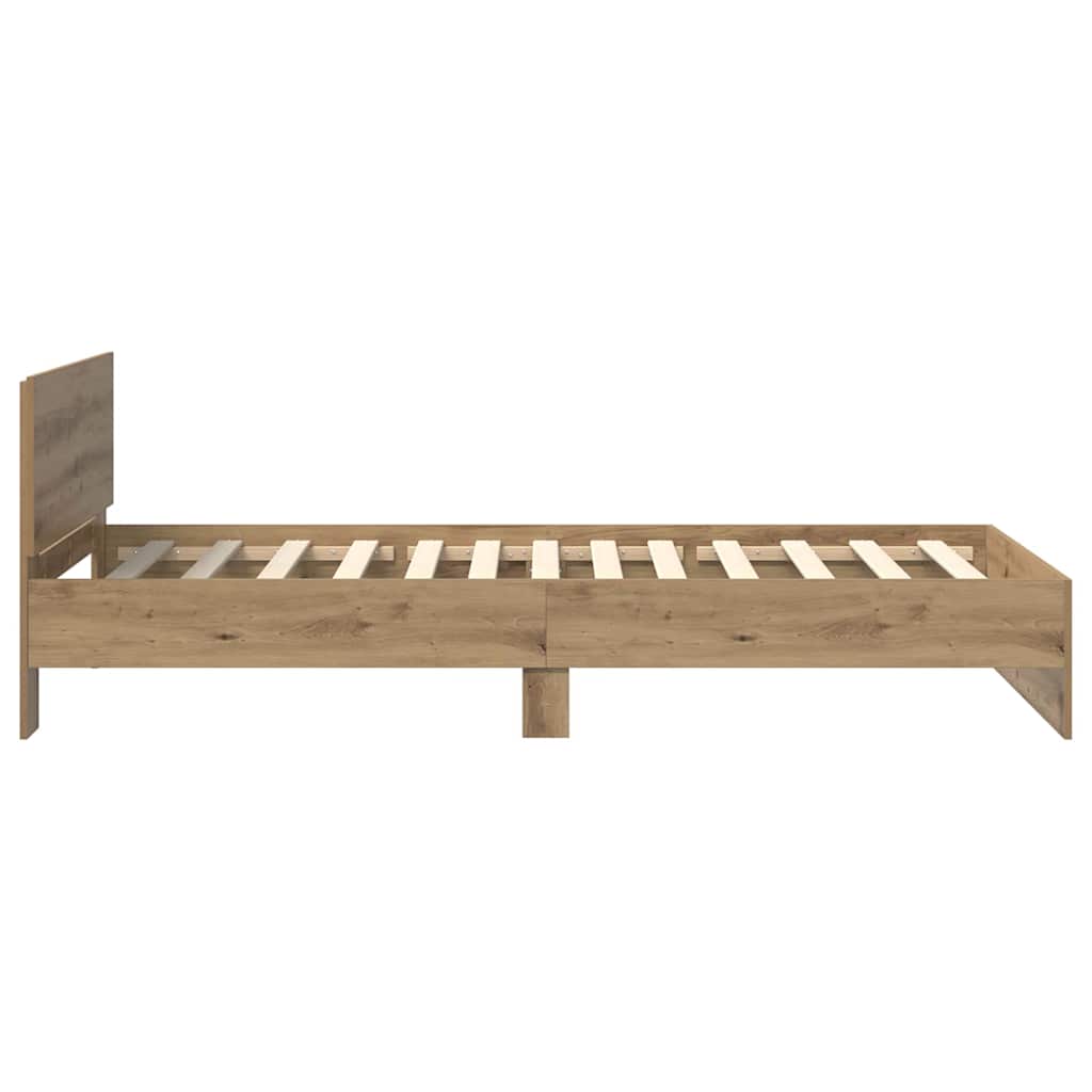 vidaXL Bed Frame Artisan Oak 90 x 200 cm Engineered Wood