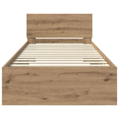 vidaXL Bed Frame Artisan Oak 90 x 190 cm Engineered Wood
