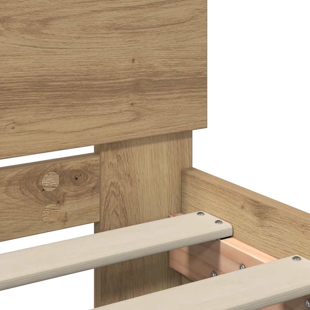 vidaXL Bed Frame Artisan Oak 75 x 190 cm Engineered Wood