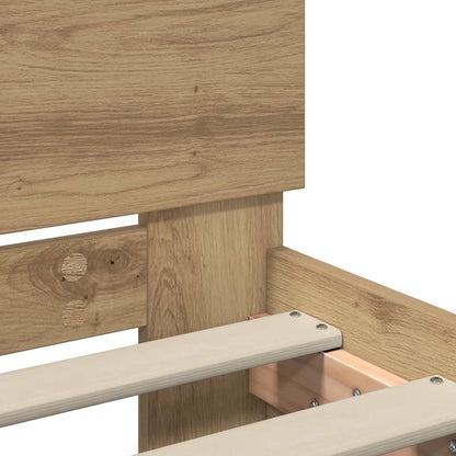vidaXL Bed Frame Artisan Oak 75 x 190 cm Engineered Wood