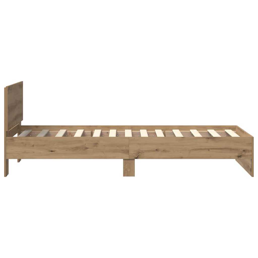 vidaXL Bed Frame Artisan Oak 75 x 190 cm Engineered Wood