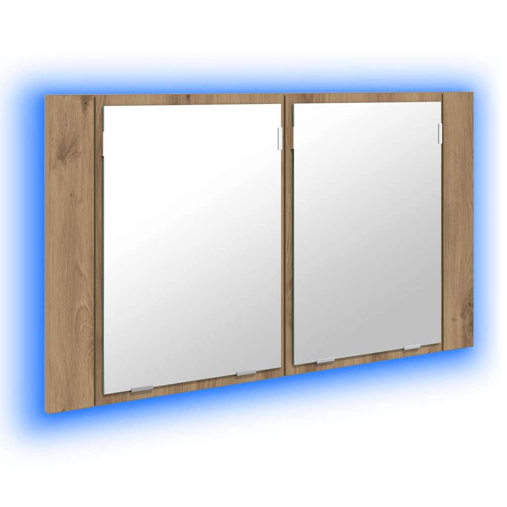 vidaXL Bathroom Mirror Cabinet Artisan Oak 80 x 12 x 45 cm
