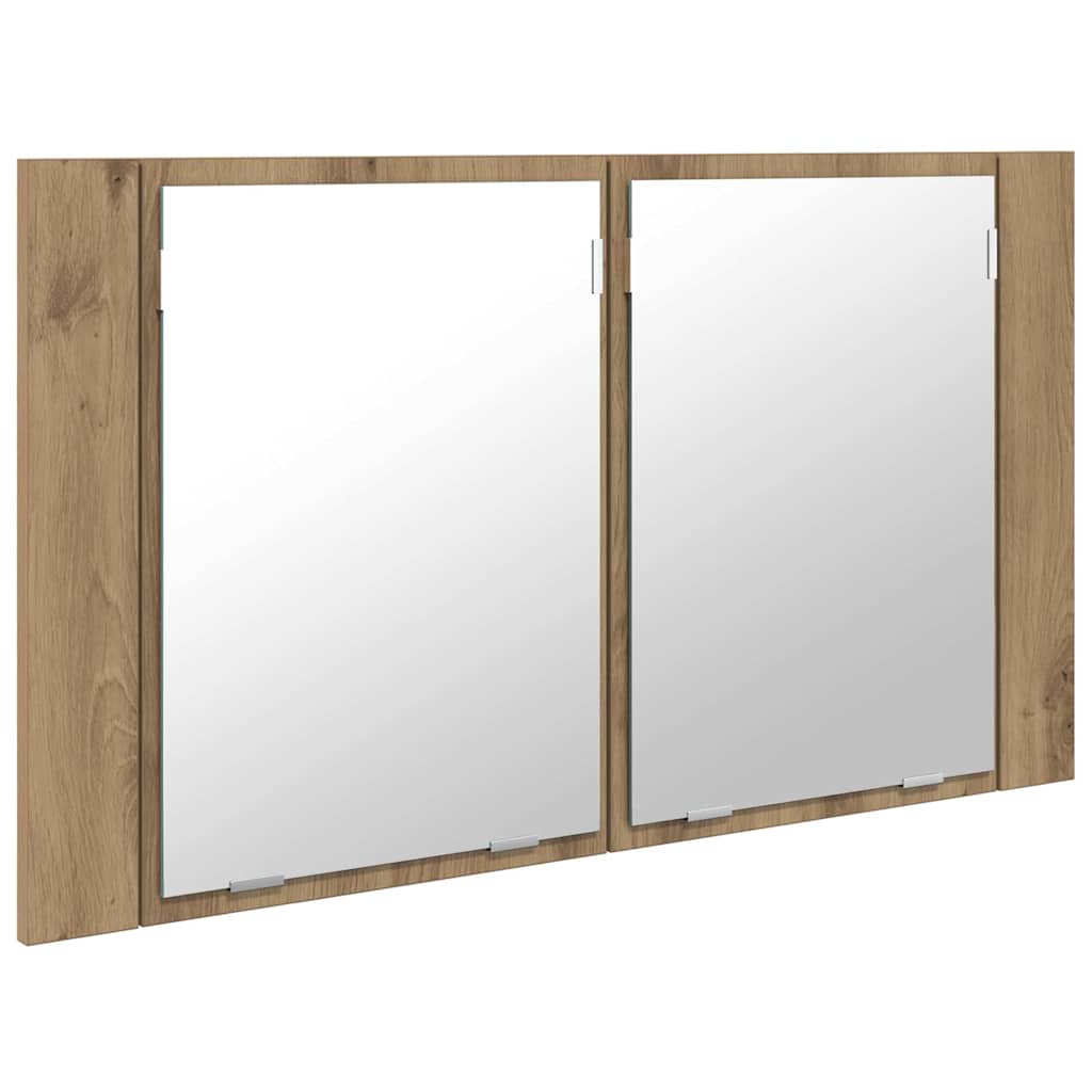 vidaXL Bathroom Mirror Cabinet Artisan Oak 80 x 12 x 45 cm