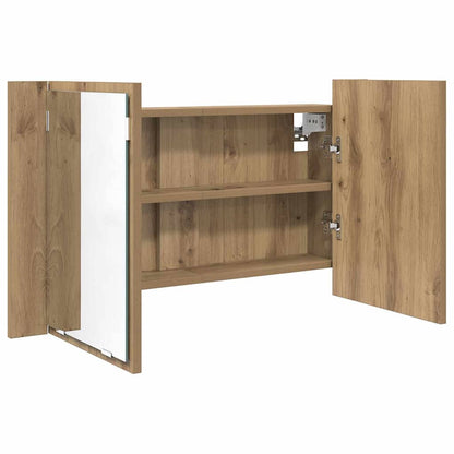 vidaXL Bathroom Mirror Cabinet Artisan Oak 80 x 12 x 45 cm