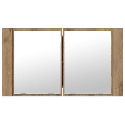 vidaXL Bathroom Mirror Cabinet Artisan Oak 80 x 12 x 45 cm