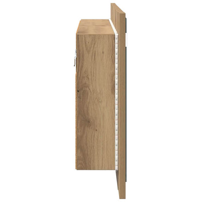 vidaXL Bathroom Mirror Cabinet Artisan Oak 80 x 12 x 45 cm