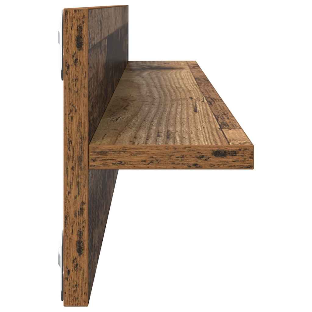 vidaXL Wall Shelves 4 pcs Old Wood 80 x 11.5 x 18 cm Engineered Wood