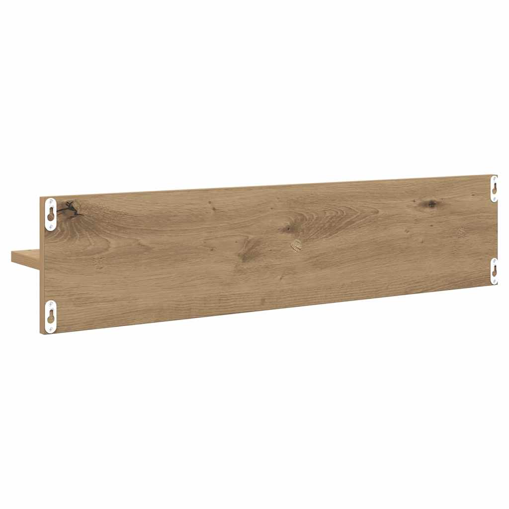 vidaXL Wall Shelves with Shelf 4 pcs Artisan Oak 80 x 11.5 x 18 cm