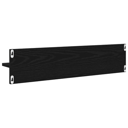 vidaXL Wall Shelves 4 pcs Black Oak 80 x 11.5 x 18 cm Engineered Wood