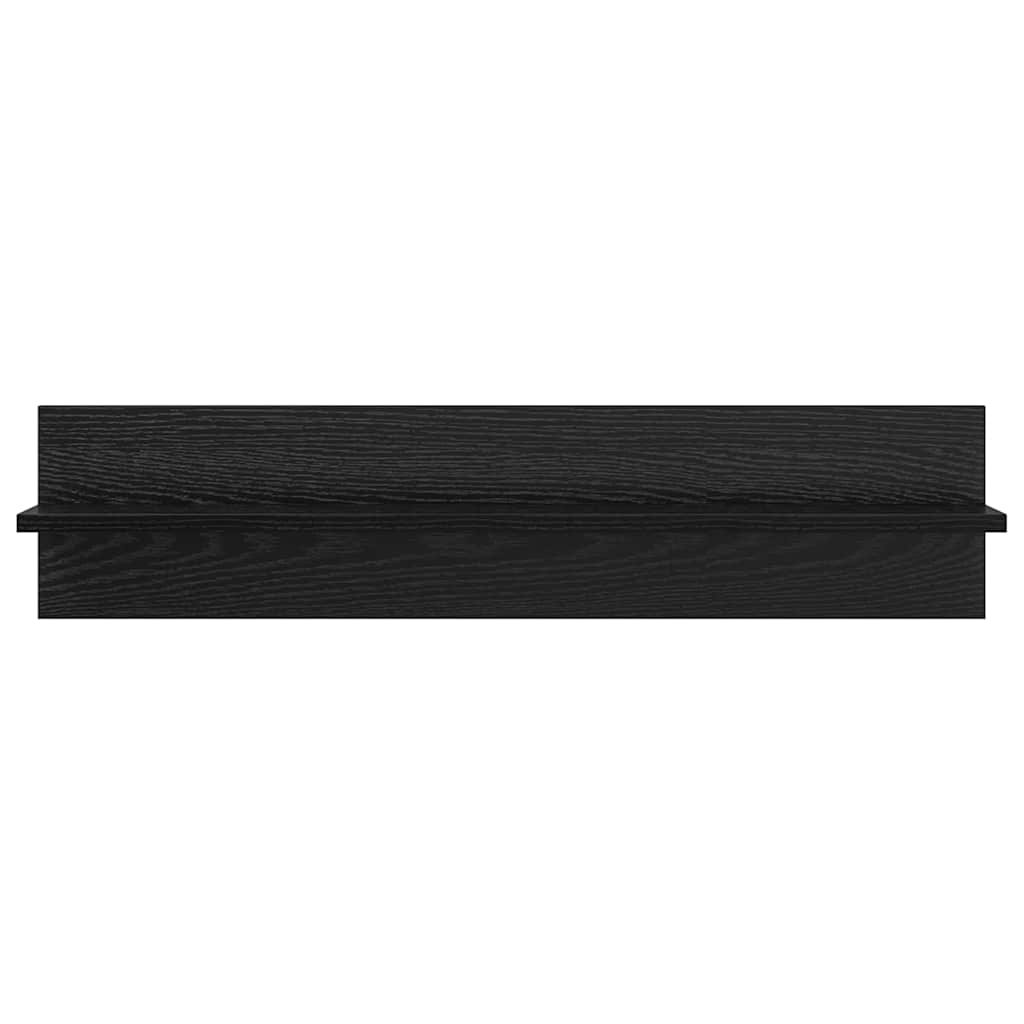 vidaXL Wall Shelves 4 pcs Black Oak 80 x 11.5 x 18 cm Engineered Wood
