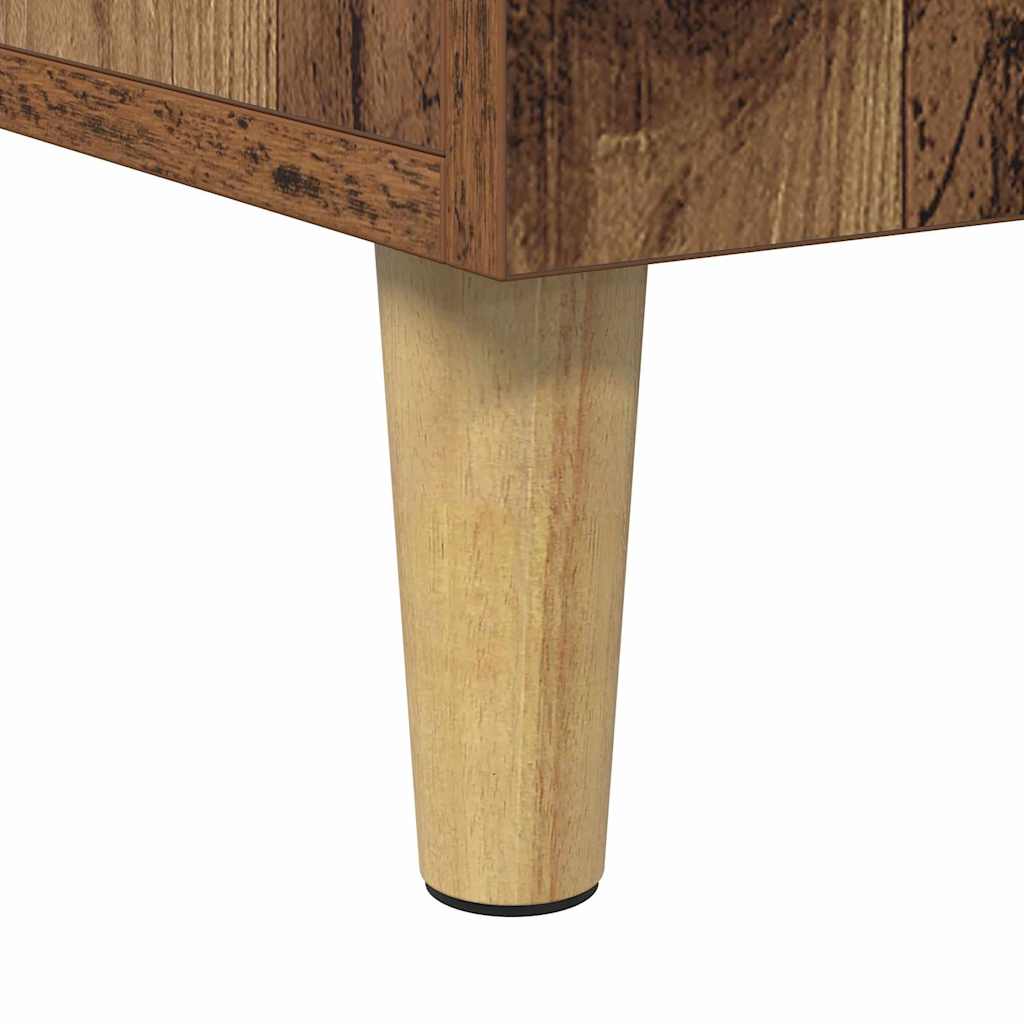 vidaXL Desk with Shelf Old Wood 140 x 50 x 75 cm Engineered Wood