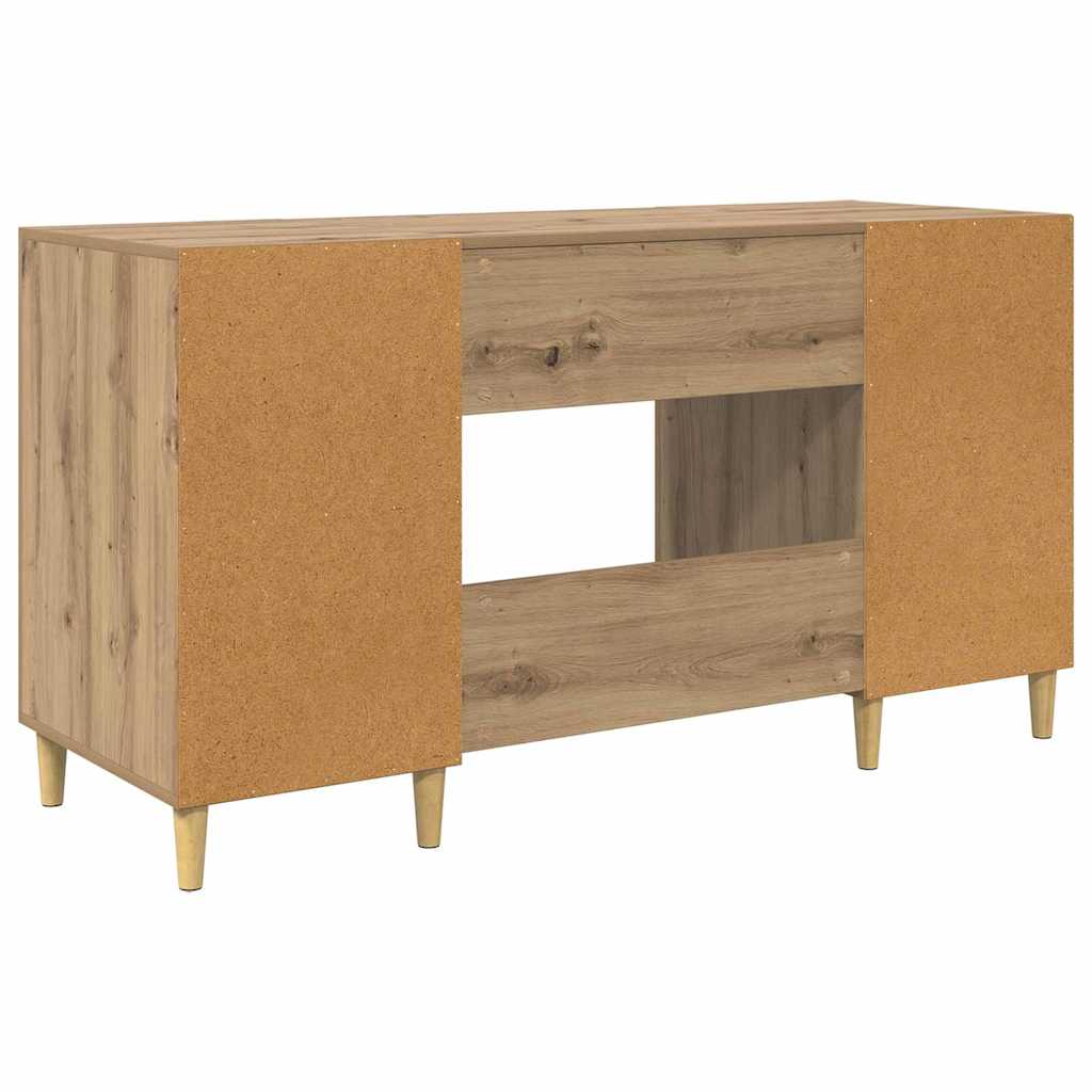 vidaXL Desk Artisan Oak Engineered Wood 140 x 50 x 75 cm