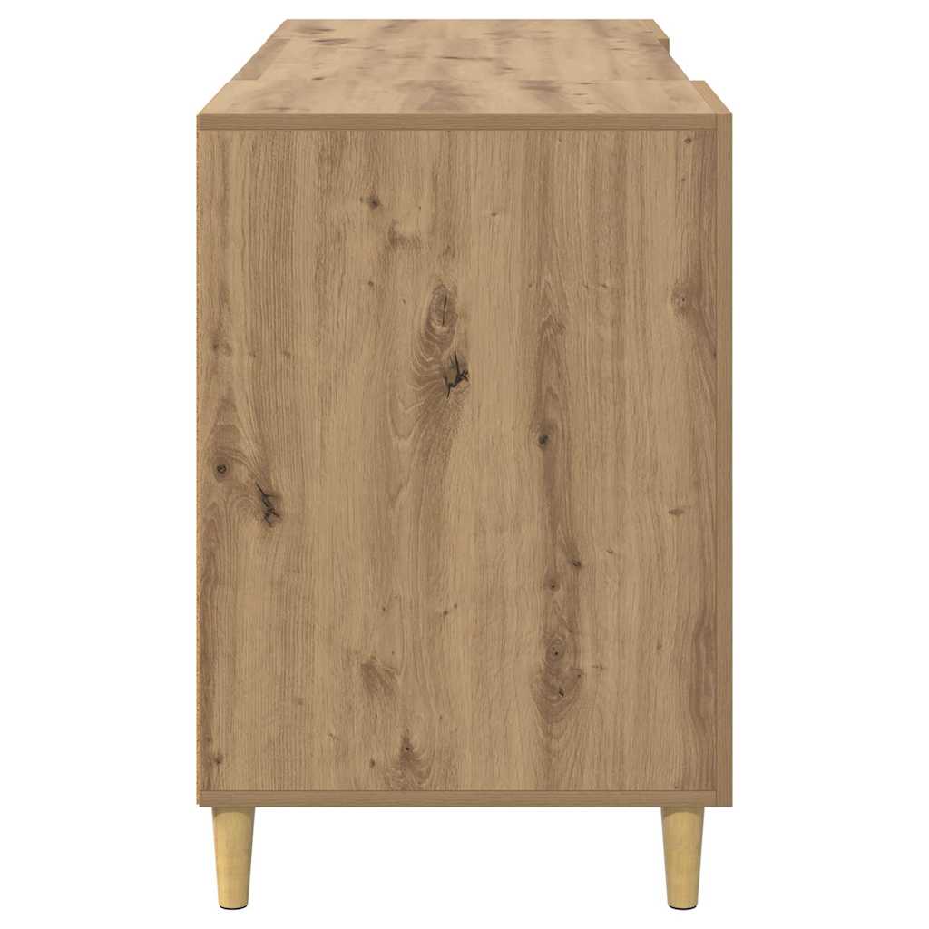 vidaXL Desk with Shelf Artisan Oak 140 x 50 x 75 cm Engineered Wood