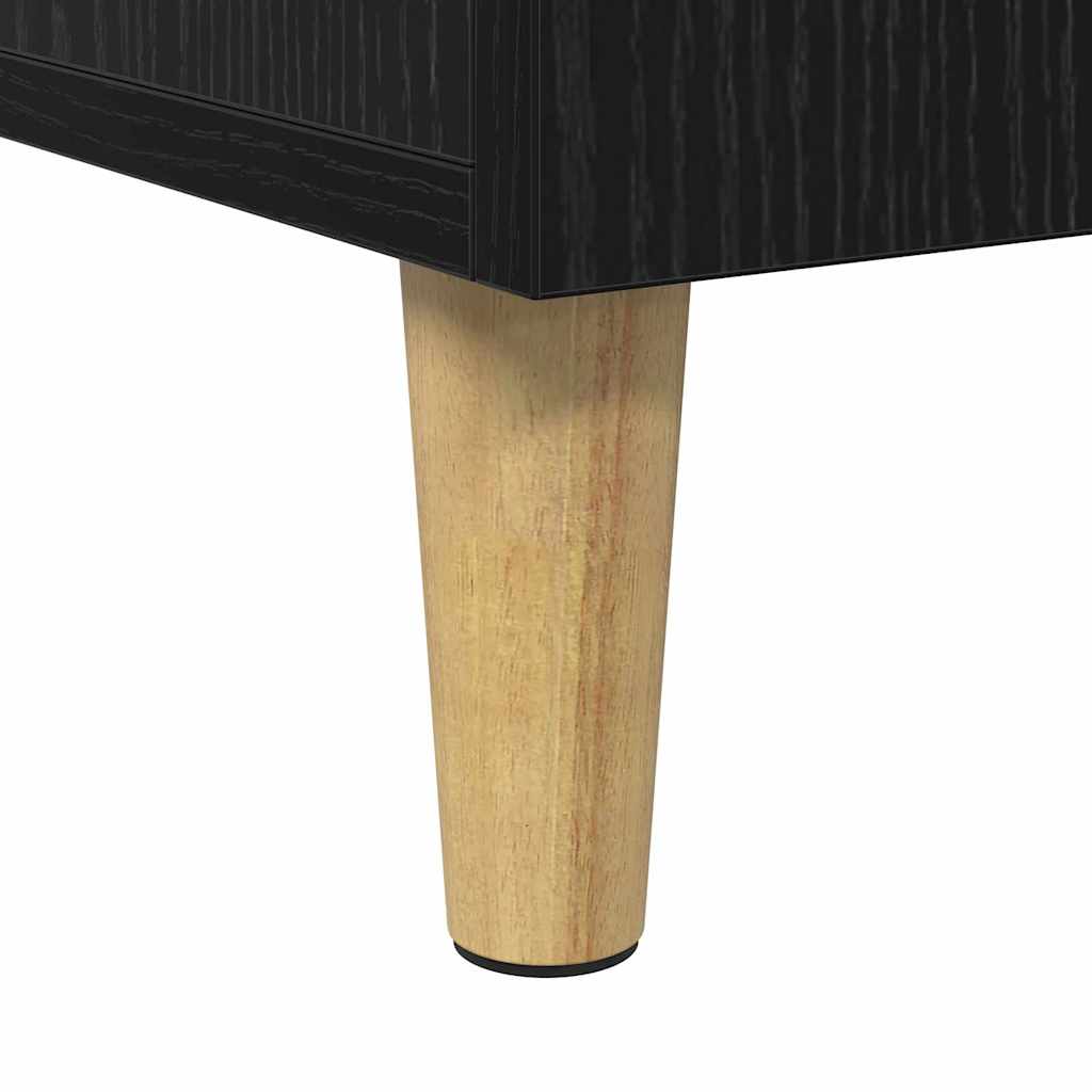 vidaXL Desk Black Oak Engineered Wood 140 x 50 x 75 cm