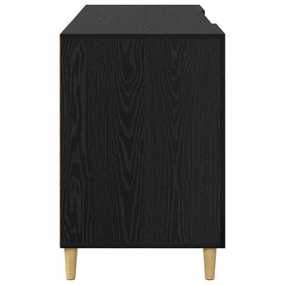 vidaXL Desk Black Oak Engineered Wood 140 x 50 x 75 cm