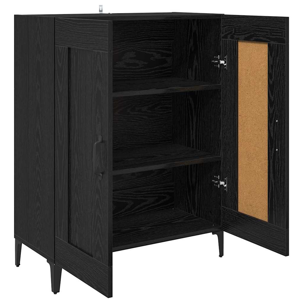 vidaXL Sideboard Black Oak 69.5 x 34 x 90 cm Engineered Wood
