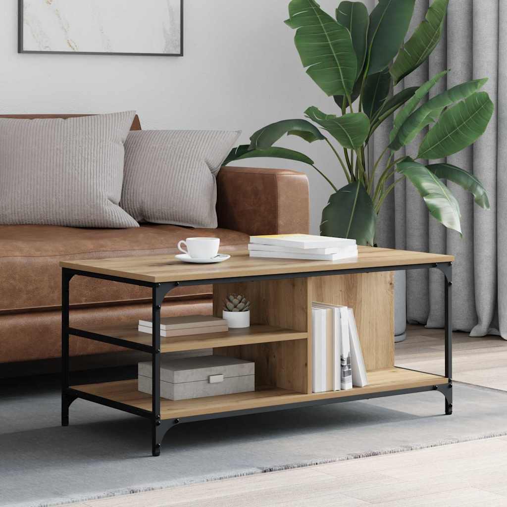 vidaXL Coffee Table Artisan Oak 100 x 50 x 45 cm Engineered Wood