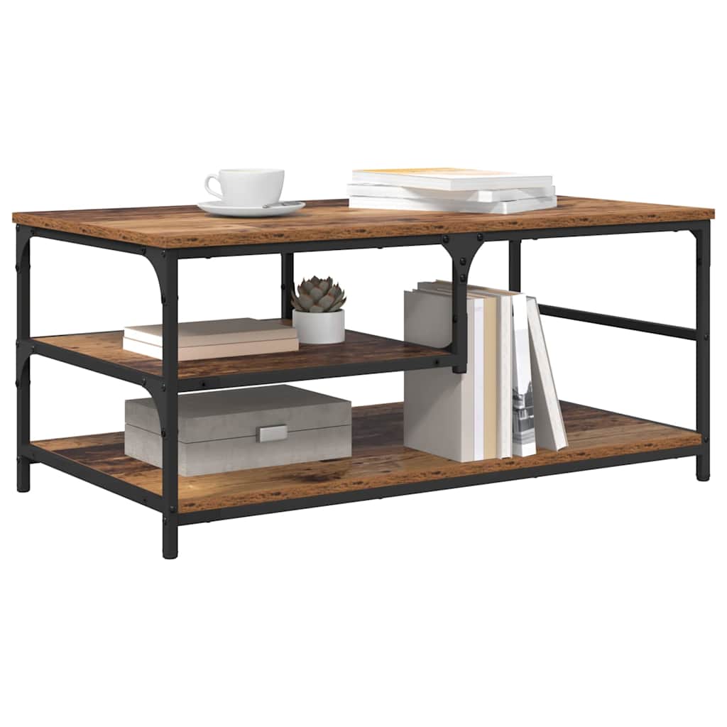 vidaXL Coffee Table Old Wood 90 x 49 x 40 cm Engineered Wood